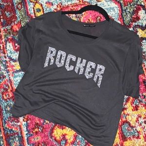 ZARA cropped rocker shirt